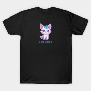 anime CUTE KITTEN with a rose T-Shirt